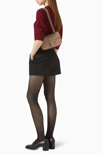 Small GG Marmont Shoulder Bag in Matelassé Leather