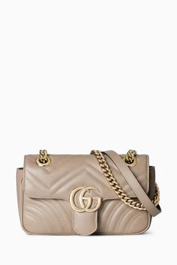 Small GG Marmont Shoulder Bag in Matelassé Leather