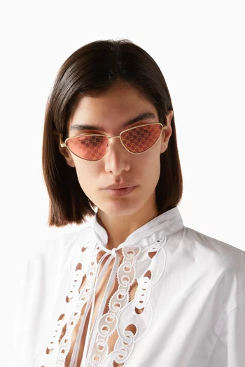 Cat-eye Sunglasses in Metal