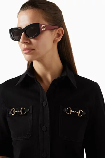 Cat-eye Sunglasses in Recycled Acetate