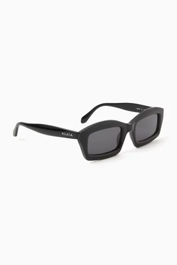 Rectangular Sunglasses in Acetate