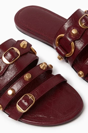 City Flat Mules in Arena Lambskin