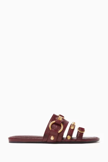 City Flat Mules in Arena Lambskin