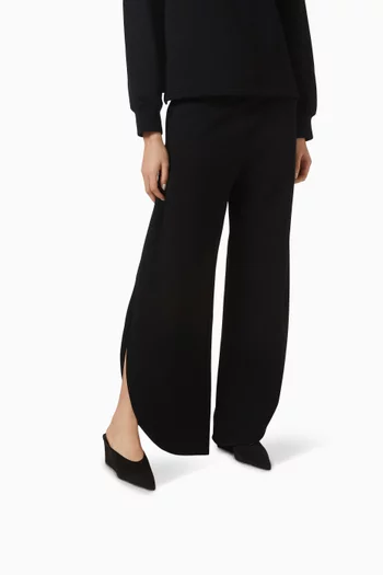 Cube Wedge 75 Mules in Goatskin Suede