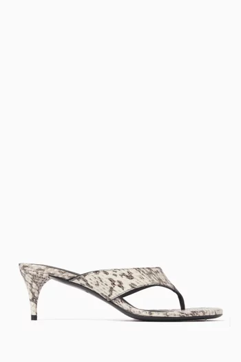 Infradito 55 Thong Mules in Elaphe Leather
