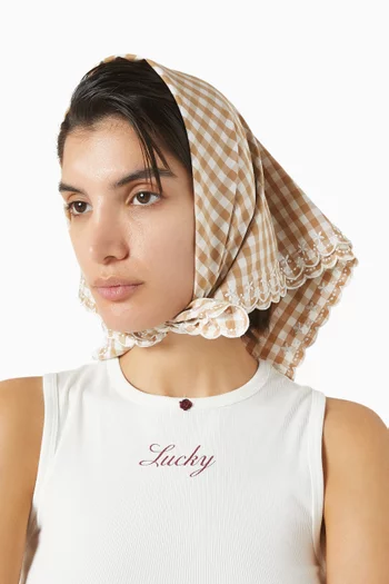 x Bella Hadid Little Miss Head Scarf in Cotton