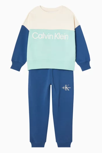 Colour-block Logo Sweatshirt in Cotton