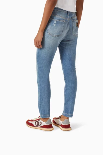 Aria Low-top Sneakers in Nylon & Suede