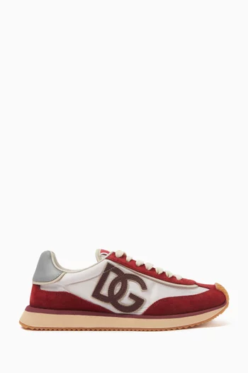 Aria Low-top Sneakers in Nylon & Suede