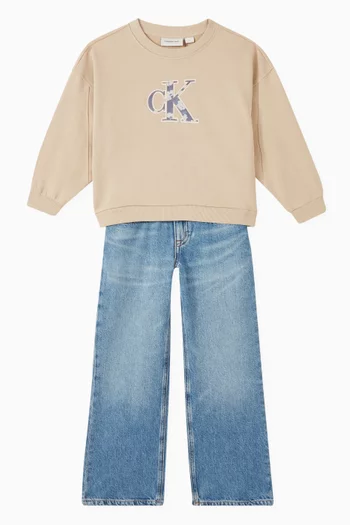 Monologo Sweatshirt in Cotton