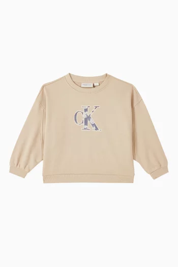 Monologo Sweatshirt in Cotton