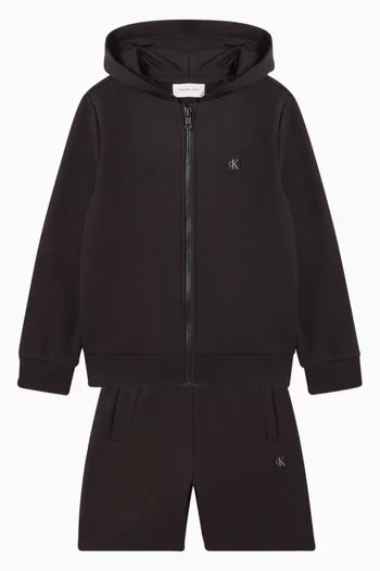 Mini Badge Hoodie in Cotton