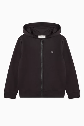 Mini Badge Hoodie in Cotton