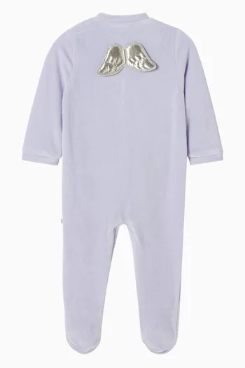 بيجاما قطعة واحدة بأجنحة ملاك مخمل