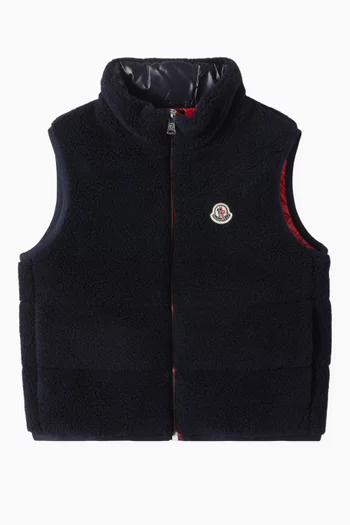 Orin Vest in Faux Sherling