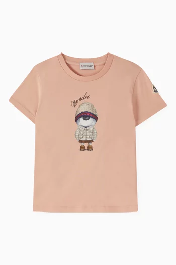 Graphic Logo-print T-shirt in Cotton-jersey