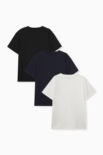 Monogram T-shirt in Cotton, Set of 3