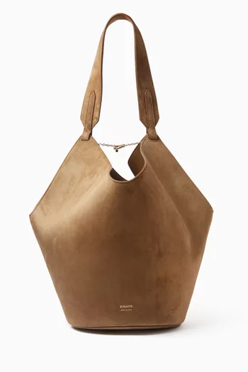 Lotus Small Tote Bag in Suede