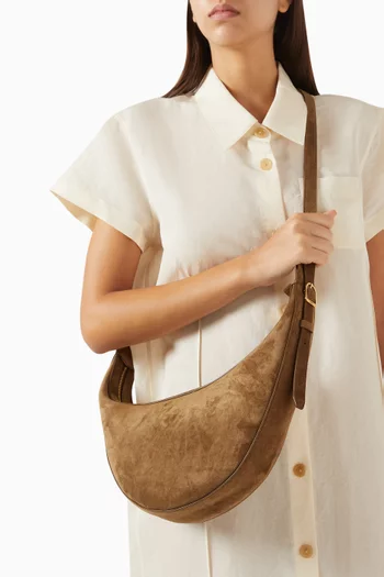 Small Augustina Crossbody Bag in Suede