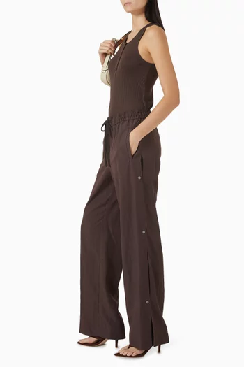 Side-snap Pants in Tencel-blend