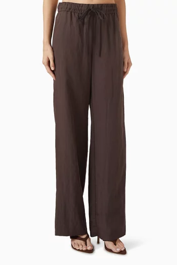 Side-snap Pants in Tencel-blend
