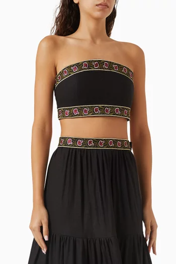 Carnation Crop Top in Linen