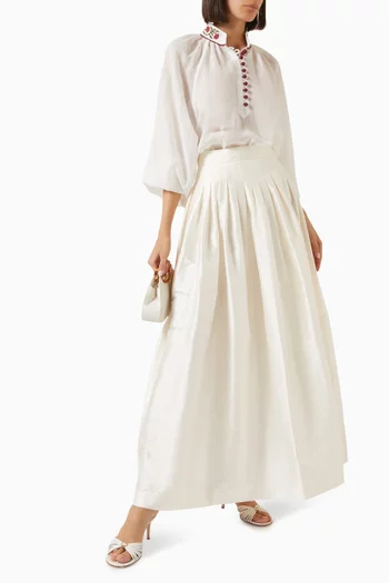 Golbarg Embroidered Blouse in Cotton