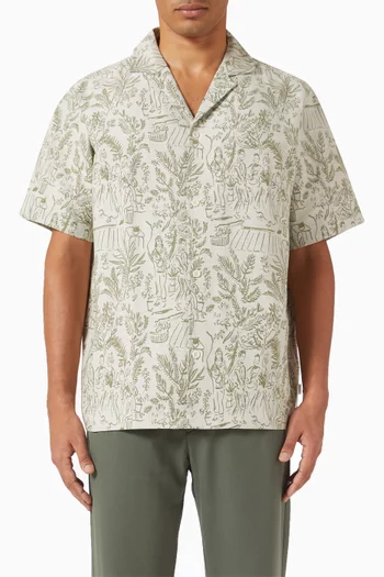 Lesley Dancing Shirt in Jacquard Cotton