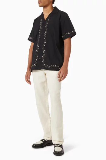 Lesley Embroidery Shirt in Cotton