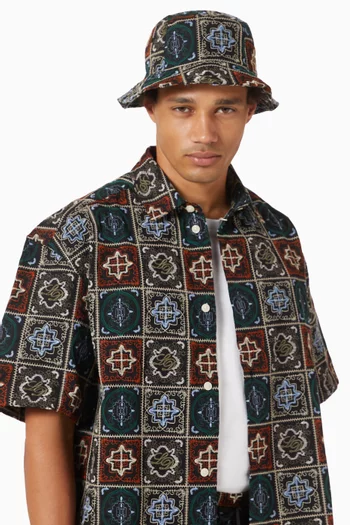 Tile Bucket Hat in Cotton