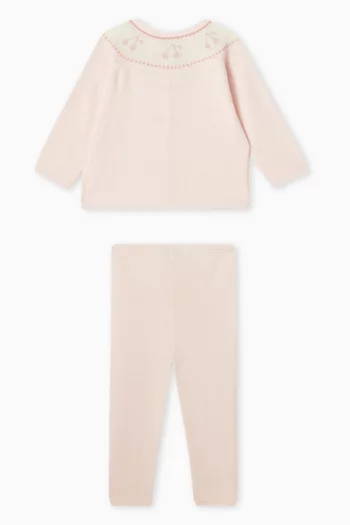 Jenny Cardigan & Pants in Wool & Cashmere