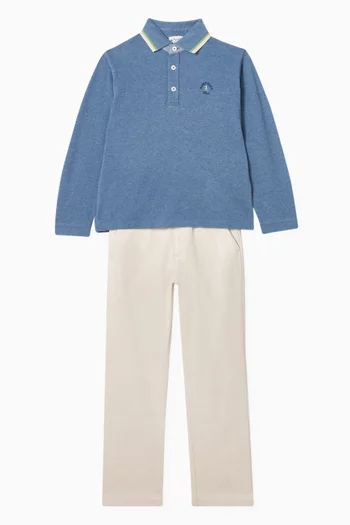 Jerry Polo Sweatshirt in Organic Cotton