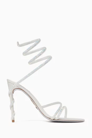 Margot 105 Sandals in Embellished Satin