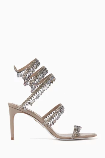 Chandelier 80 Sandals in Satin