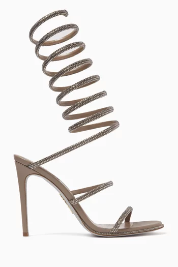 Super Cleo 105 Crystal-embellished Sandals in Leather