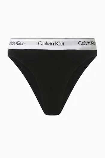 Icon Logo High-leg Bikini Briefs in Cotton