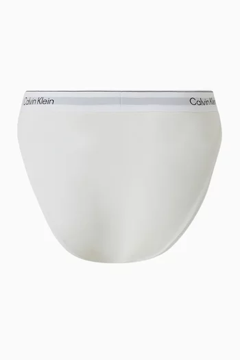 Icon Logo High-leg Bikini Briefs in Cotton
