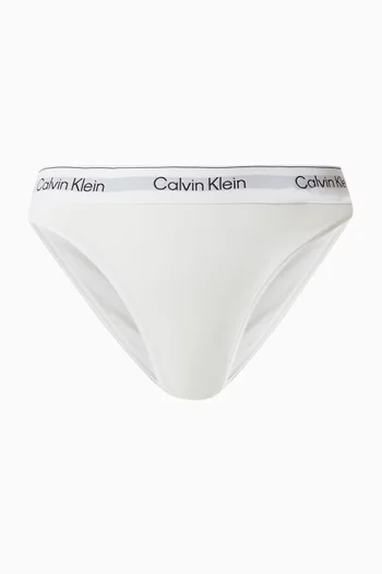 Icon Logo High-leg Bikini Briefs in Cotton