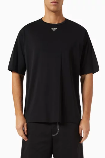 Logo T-shirt in Cotton Interlock