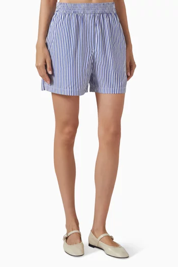 Emma Striped Shorts in Cotton-poplin