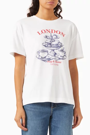 تي شيرت بطبعة London‏ قطن
