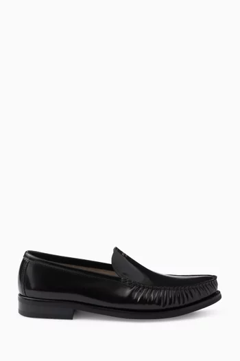 Loafers in Brushed Leather