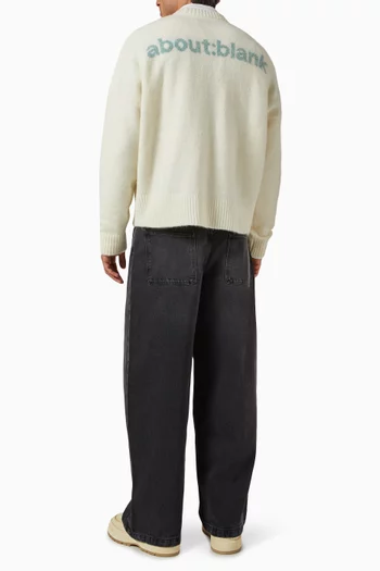 سترة بفتحة رقبة مستديرة نسيج موهير