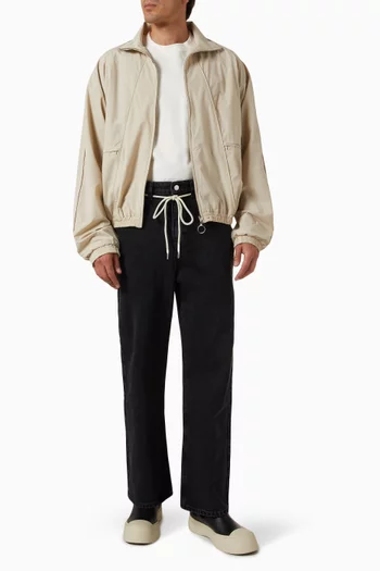 بنطال جينز بقصة فضفاضة دينم