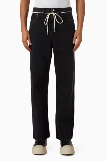 بنطال جينز بقصة فضفاضة دينم