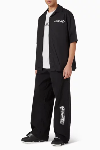 Scribble Arrow Bowling Shirt in Cotton-poplin