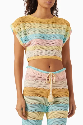 Renee Crop Top in Crochet