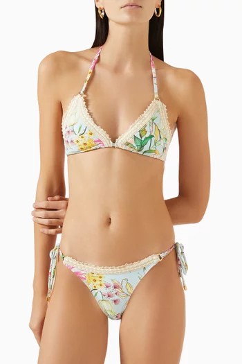 Floret Kyle Crochet-trim Triangle Bikini Top