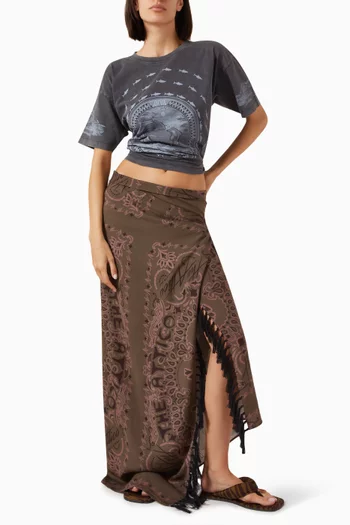 Faded Printed T-shirt in Cotton