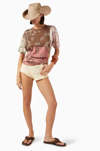 Bandana-print T-shirt in Cotton-jersey